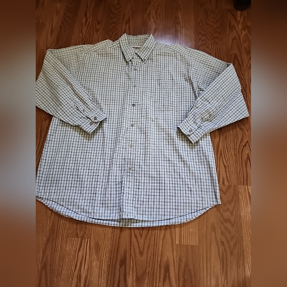 Wrangler Men's Button Down Long Sleeve Shirt‎ Xxl Western Cowboy